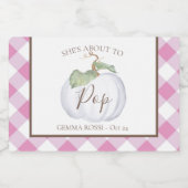 Baby shower Mini Mousserende Wijn Label White Pump Sparkling Wijnetiket (Enkel label)