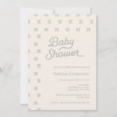 Baby Shower | Minimale uitnodiging voor Sage Boho (Voorkant)