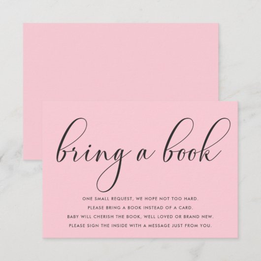Baby shower minimalist Breng een Kaart Boektussenv (Voorkant / Achterkant)