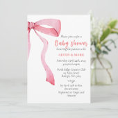 Baby shower Minimalist Invitation Kaart (Staand voorkant)
