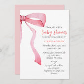 Baby shower Minimalist Invitation Kaart (Voorkant / Achterkant)