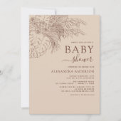 Baby shower minimalist Pampas Grass Boho Kaart (Voorkant)