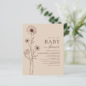 Baby shower minimalistisch botanische flora (Staand voorkant)