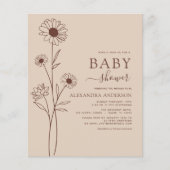 Baby shower minimalistisch botanische flora (Voorkant)