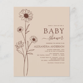 Baby shower minimalistisch botanische flora