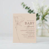 Baby shower minimalistisch botanische flora (Staand voorkant)