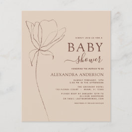 Baby shower minimalistisch botanische flora