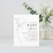 Baby shower minimalistisch botanische flora (Staand voorkant)