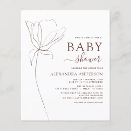 Baby shower minimalistisch botanische flora