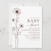 Baby shower minimalistisch flesje kaart (Voorkant)