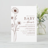 Baby shower minimalistisch flesje kaart (Staand voorkant)