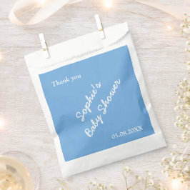 Baby shower minimalistische blauwe gunsttassen bedankzakje