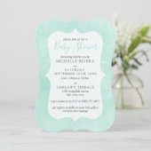 Baby shower Mint Geel Rustiek Hout Genderneutraal Kaart (Staand voorkant)