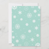 Baby shower Mint Geslacht Onthullen Sneeuwvlok Uit Kaart (Achterkant)
