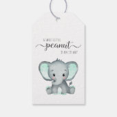 Baby shower Mint Green Elephant Hartelijk dank Cadeaulabel (Achterkant)