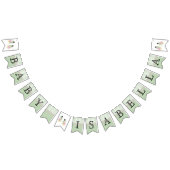 Baby shower 👶 Mint Green Stripes Bunting Flags Vlaggetjes (Alle)