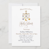 Baby shower mobiele uitnodiging (Voorkant)