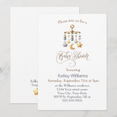 Baby shower mobiele uitnodiging (Voorkant / Achterkant)