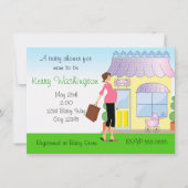 Baby shower Mod Mom Boutique Shopper Uitnodiging (Voorkant)