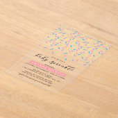 Baby shower Moder Sprinkle Acryl Uitnodigingen (Laagn)