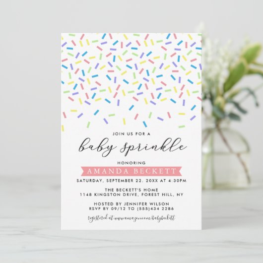 Baby shower Moder Sprinkle Kaart (Staand voorkant)