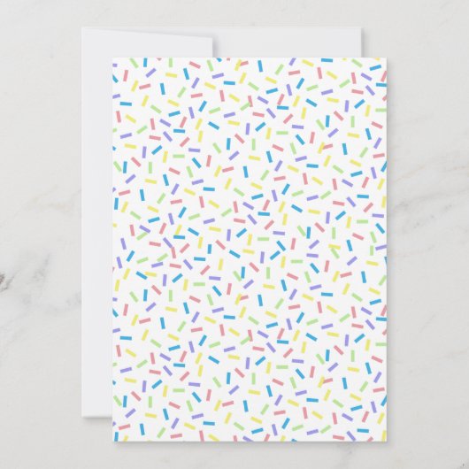 Baby shower Moder Sprinkle Kaart (Achterkant)