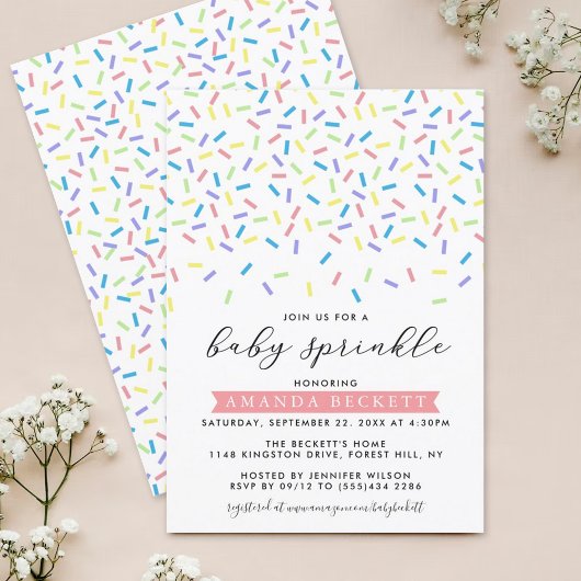 Baby shower Moder Sprinkle Kaart