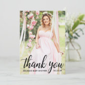 Baby shower Modern - Bedankt voor je fotokaart Kaart (Staand voorkant)