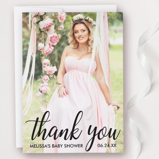 Baby shower Modern - Bedankt voor je fotokaart Kaart