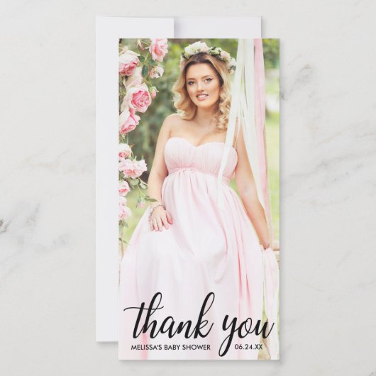 baby shower Modern - Bedankt voor je fotokaart L (Voorkant)