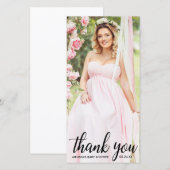 baby shower Modern - Bedankt voor je fotokaart L (Voorkant / Achterkant)