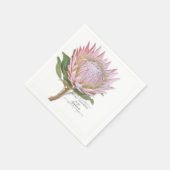 Baby shower Modern Bloemen Roze Protea Bloem Servet (Hoek)