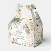 Baby shower modern gebladerd gras bedankdoosjes (Achterkant)