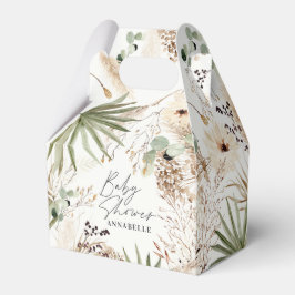 Baby shower modern gebladerd gras bedankdoosjes