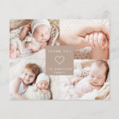 Baby shower Modern Minimalist bedankkaarten (Achterkant)