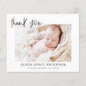 Baby shower Modern Minimalist bedankkaarten Flyer (Voorkant)