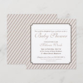 BABY SHOWER modern  schattige strepen neutraal Kaart (Voorkant / Achterkant)