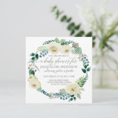 Baby shower Moderne broodroosterRozen met glans Kaart (Staand voorkant)