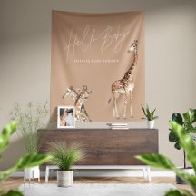 Baby shower moderne giraffe elegante typografie ta
