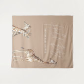 Baby shower moderne giraffe elegante typografie ta wandkleed (Voorkant (horizontaal))