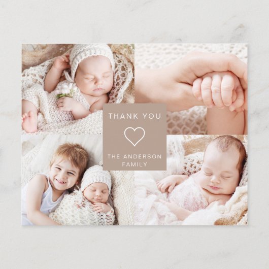 Baby Shower Moderne Minimalistische Dankkaarten Flyer (Achterkant)