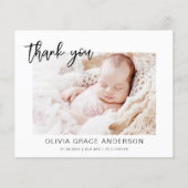 Baby Shower Moderne Minimalistische Dankkaarten Flyer (Voorkant)