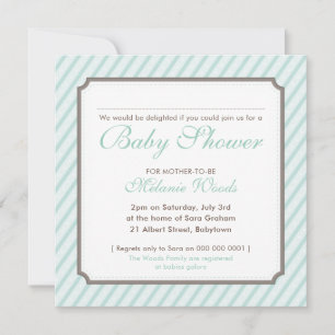 BABY SHOWER moderne vintage zoete snoep strepen mi Kaart