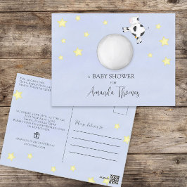 Baby shower Moderne Waterverf Koe sprong over maan Briefkaart