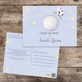 Baby shower Moderne Waterverf Koe sprong over maan Briefkaart
