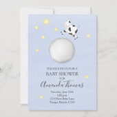 Baby shower Moderne Waterverf Koe sprong over maan Kaart (Voorkant)