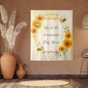 Baby Shower Moeder bij te worden zonnebloemen homm Wandkleed