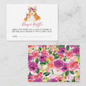 Baby shower Moeder En Baby Kat Luier Raffle Informatiekaartje (Voorkant / Achterkant)