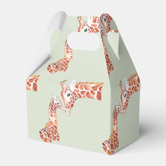 Baby shower moeder en kind Giraffe Bedankdoosjes (Achterkant)