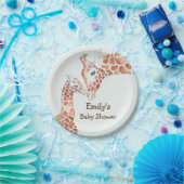 Baby shower moeder en kind Giraffe Papieren Bordje (Feest)